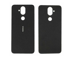 Akkufedél Nokia 8.1, Nokia X7 hátlap fekete, ragasztóval 